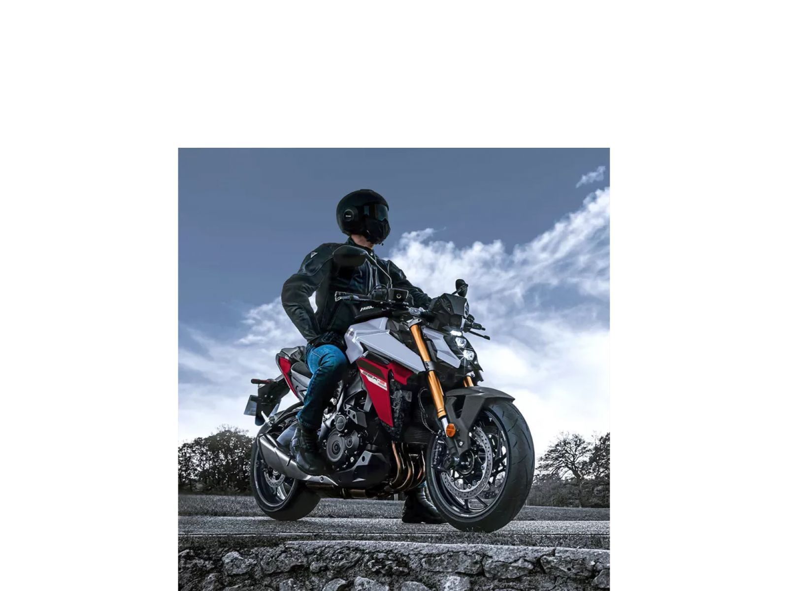 Мотоцикл SUZUKI GSX-S1000 - серебряно-красный 2023